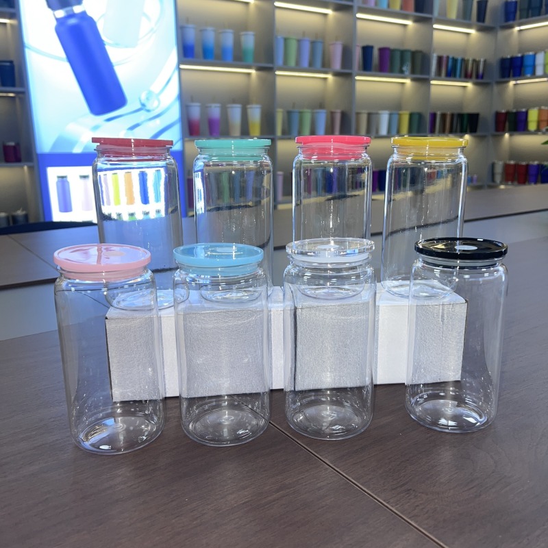 NEW China RTS 16oz PP Plastic Can with Colored Lid Free Shipping (50PCS)