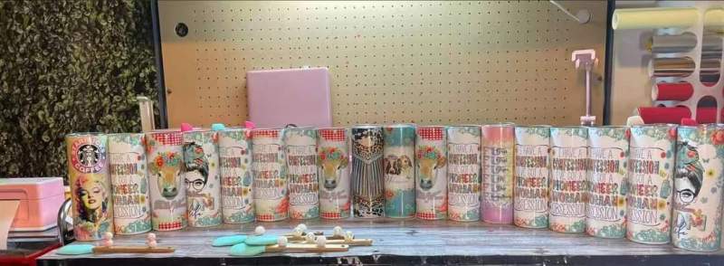 US RTS 20oz Flat-Edge Sublimation Straight Tumbler Skinny with Rubber Bottoms (25PCS/50PCS)
