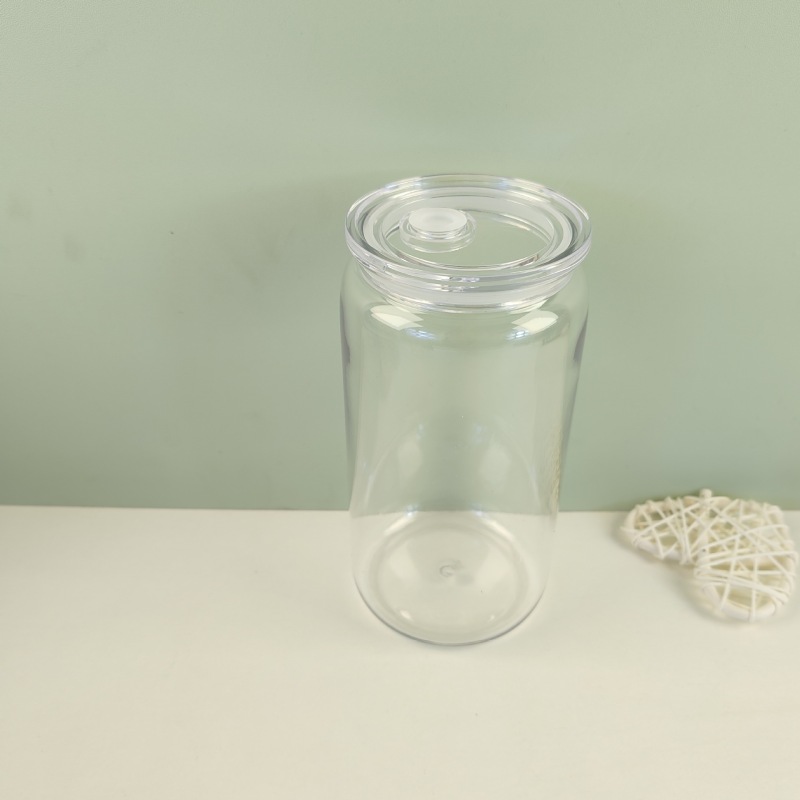 US Pre-Order 16oz Sublimation Clear Glass Libby Can with Clear Plastic Lid Free Shipping (25PCS)