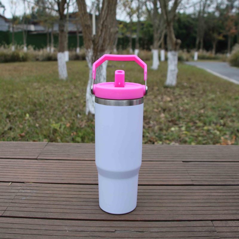 China 30oz Sublimation Blank Mug with Colored Flip Lid Free Shipping (25PCS)
