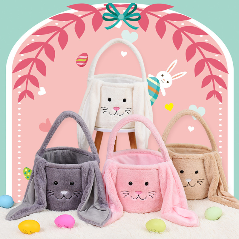 RTS Plush Bunny Rabbit Basket for Easter Free Shipping (20PCS)