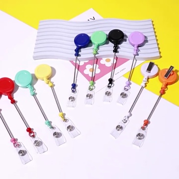 NEW Beadable Badge Reel Clip Holder Free Shipping (30PCS)