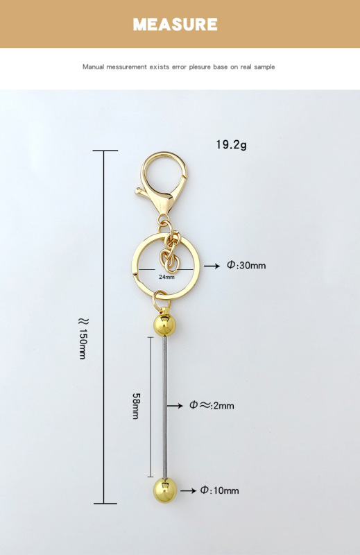 NEW Beadable Key-chain Free Shipping (30PCS)