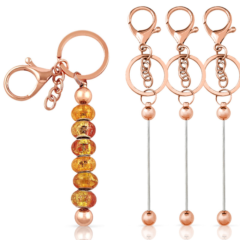 NEW Beadable Key-chain Free Shipping (30PCS)