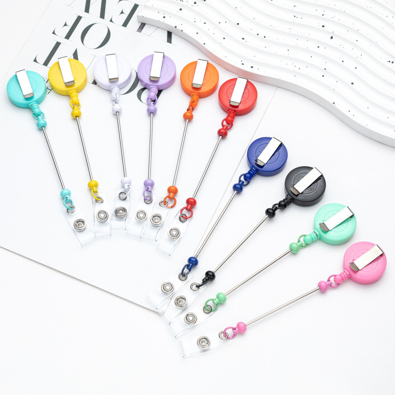 NEW Beadable Badge Reel Clip Holder Free Shipping (30PCS)