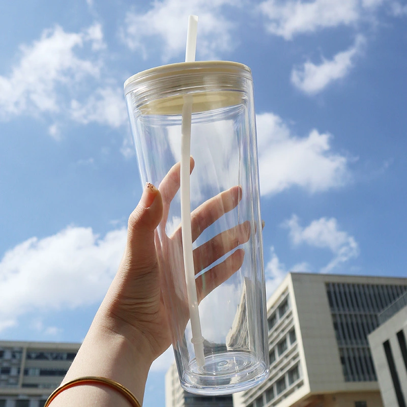 China RTS 24oz Double Walled Plastic Cups Free Shipping (with hole and plugs) (40PCS)