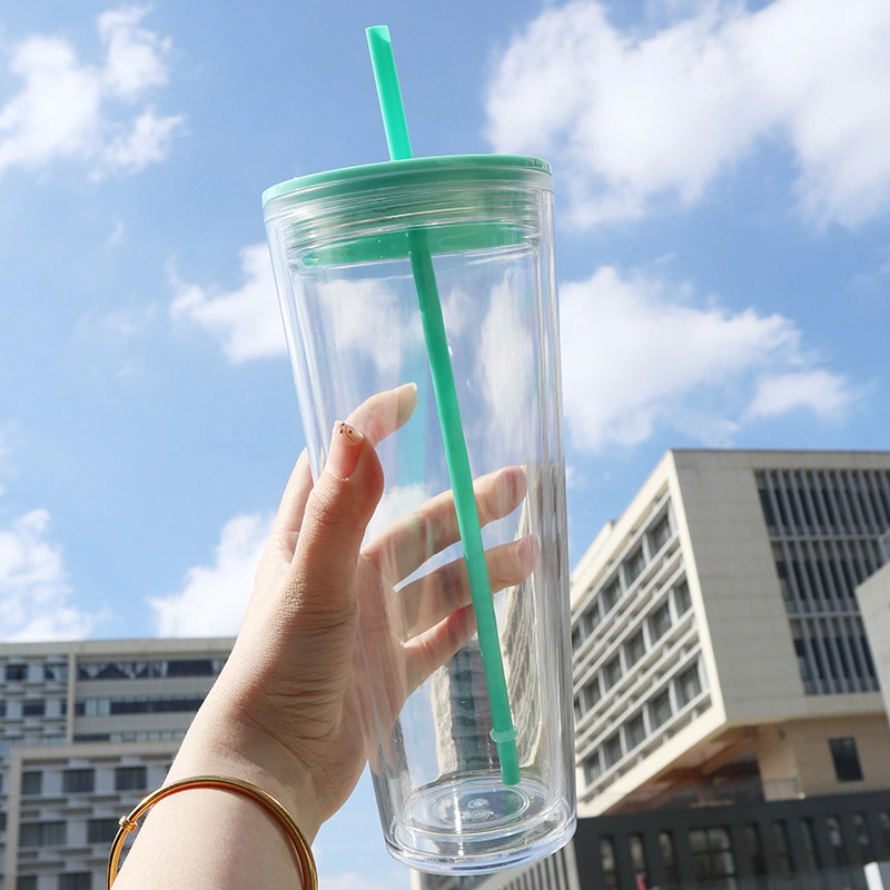 China RTS 24oz Double Walled Plastic Cups Free Shipping (with hole and plugs) (40PCS)