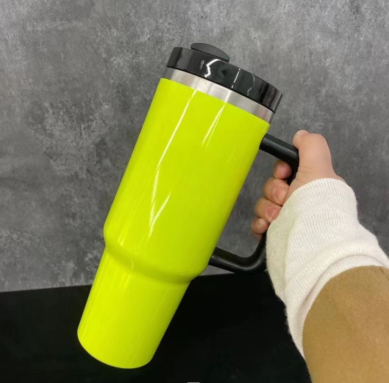 NEW China RTS 30oz/40oz Sublimation Neon Blank Mugs with Handle Free Shipping (12PCS/20PCS)