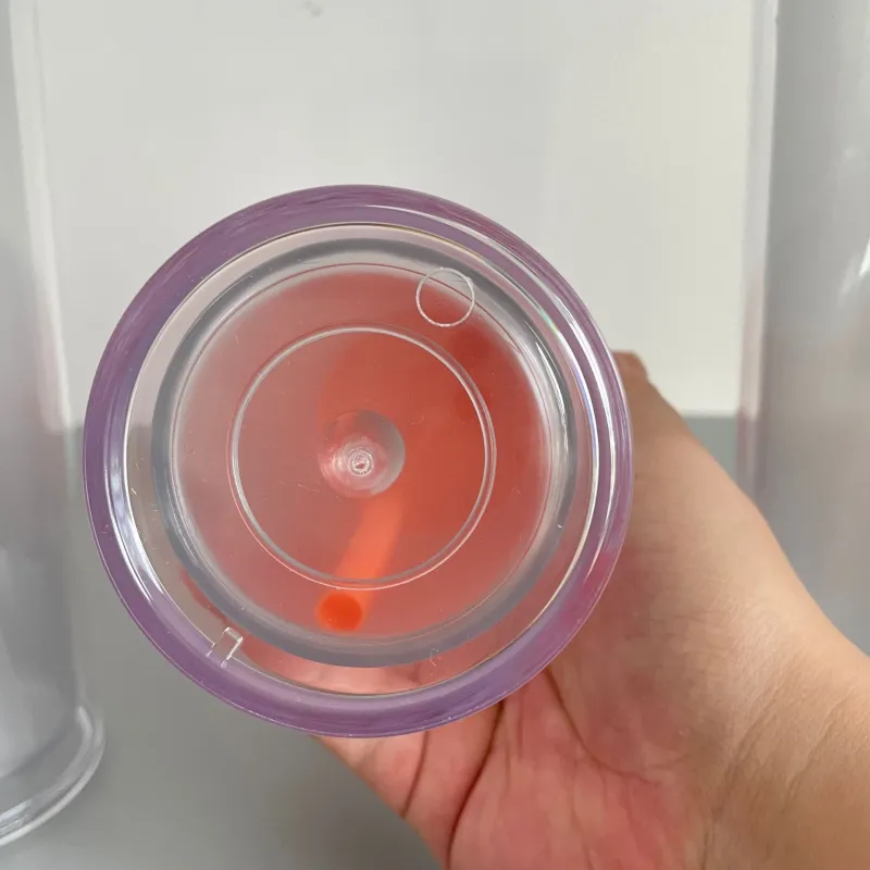 China RTS 24oz Double Walled Plastic Cups Free Shipping (with hole and plugs) (40PCS)