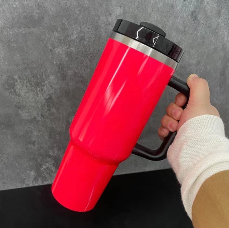 NEW China RTS 30oz/40oz Sublimation Neon Blank Mugs with Handle Free Shipping (12PCS/20PCS)