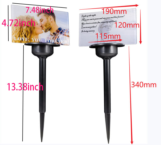 NEW Sublimation LED Solar Lamp in Garden Free Shipping  (5PCS/10PCS)