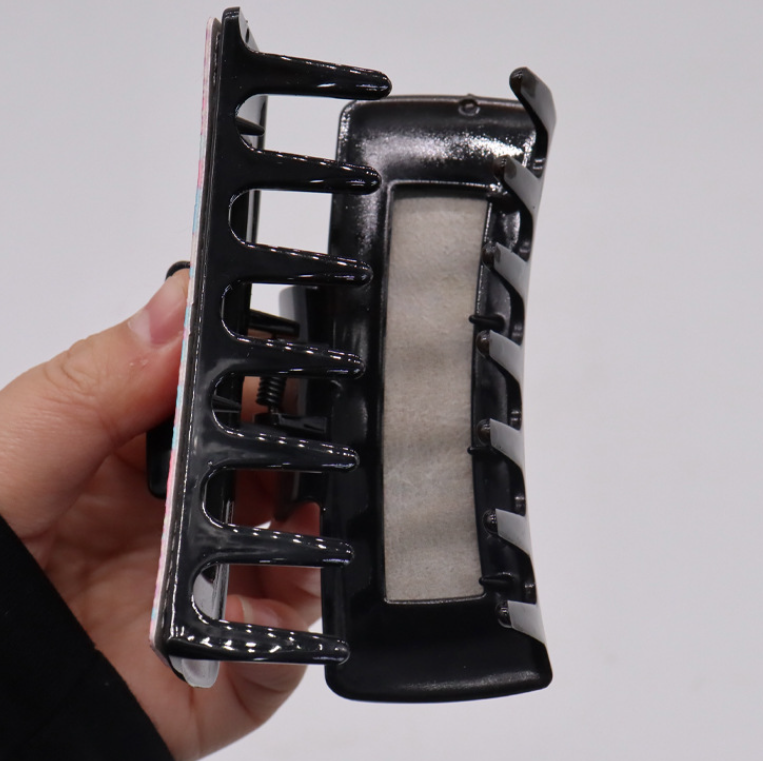 NEW RTS Sublimation Blank DIY Double-sided PU Leather Grabber Hairclip  (50pcs)