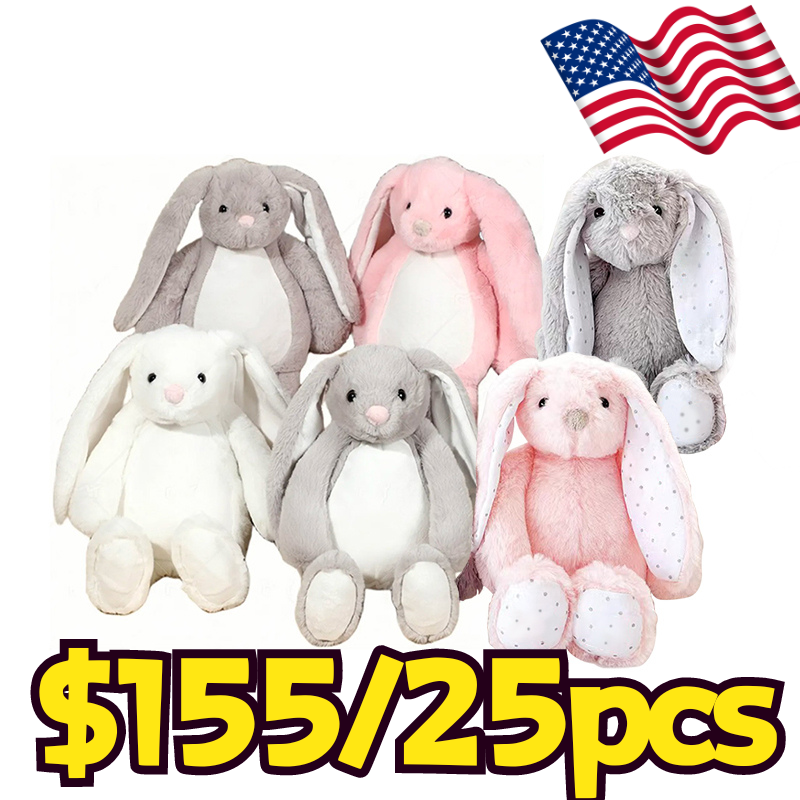 US RTS Sublimation Plush Rabbit Bunny for Easter 12'' Free Shipping (25PCS)