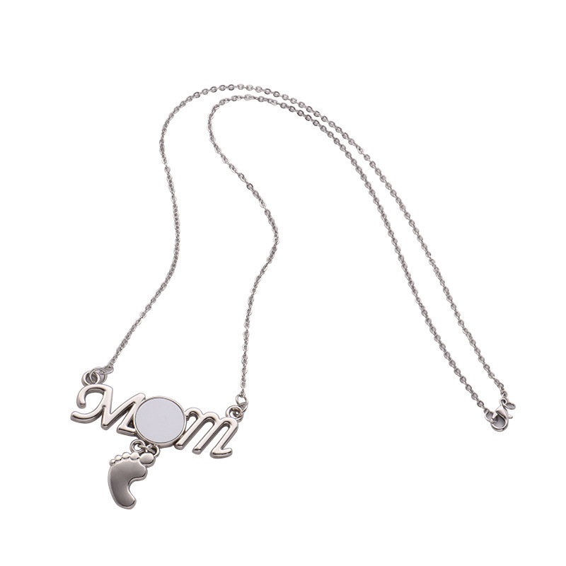 NEW RTS Sublimation Blank Mother's Day Necklace Free Shipping (50pcs/100pcs)