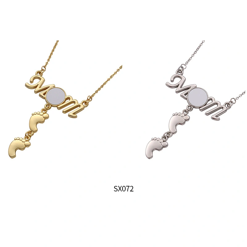 NEW RTS Sublimation Blank Mother's Day Necklace Free Shipping (50pcs/100pcs)