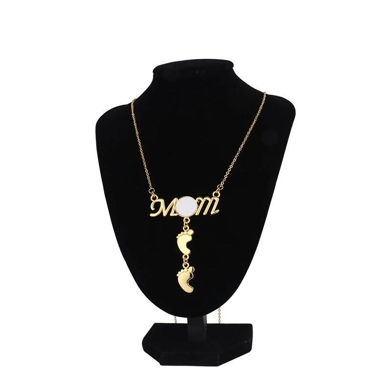 NEW RTS Sublimation Blank Mother's Day Necklace Free Shipping (50pcs/100pcs)