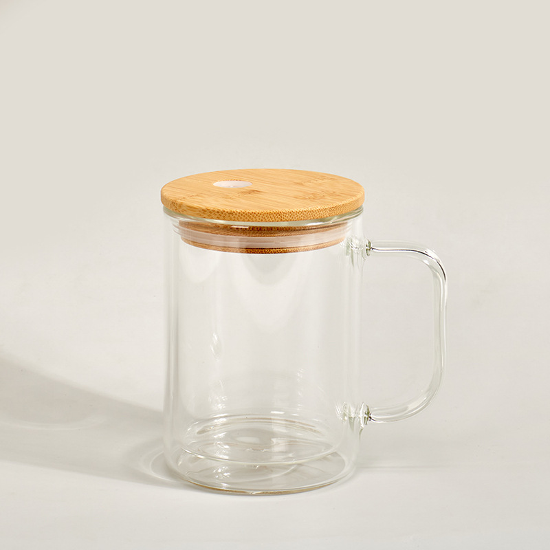 Pre-order US 15oz Sublimation Double Walled Snowglobe Glass Mug with Handle Free Shipping (25PCS)