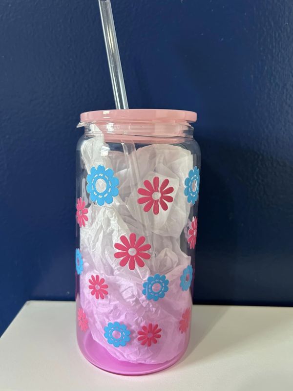 US RTS 16oz Sublimation Ombre Jelly Glass Can Free Shipping (25PCS/50PCS)