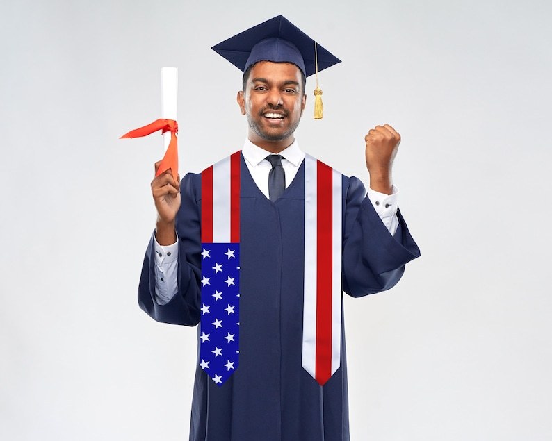 China RTS Graduation Stole Sublimation Blanks Satin White