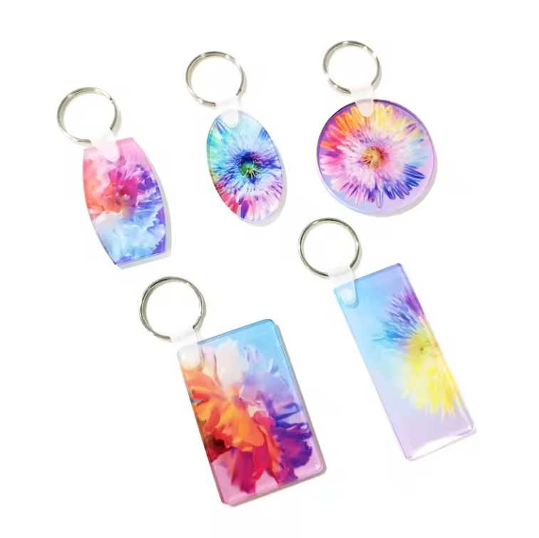 NEW RTS Sublimation Acrylic Blank Keychain Free Shipping (50pcs/100pcs)