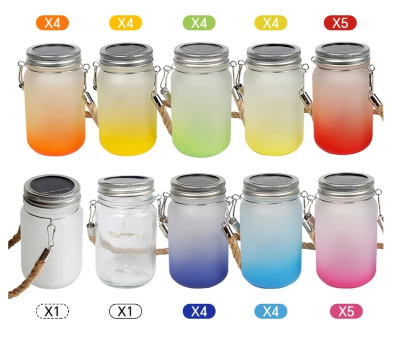 US RTS 14oz Sublimation Glass Blanks Mason Jar Lantern Free Shipping (36pcs)
