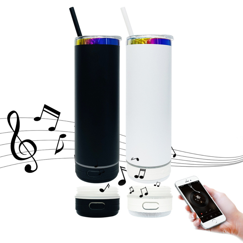NEW China RTS 20oz Rainbow Plated Macaron Speaker Tumblers for Laser Free Shipping (25PCS)