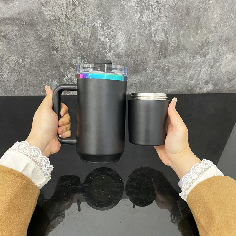NEW China RTS 40oz White Sublimation & Rainbow Plated 2 in 1 Tumblers for Laser Free Shipping (20PCS)