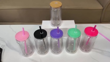 NEW US Pre-sale 16oz Acrylic Plastic Snowglobe Can Double Walled Cup Free Shipping (25PCS)