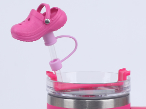 NEW RTS Cute Silicone Shoes Straw Cap Cover Straw Toppers Free Shipping (50pcs/100pcs)