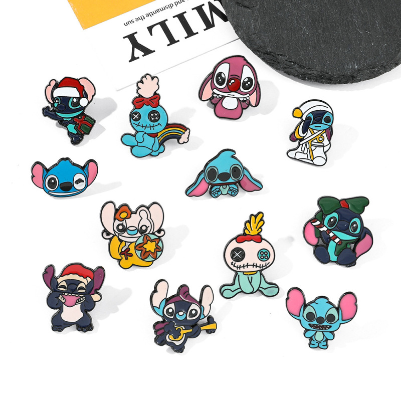 New Stitch Lapel Pins for Backpack Bag Clothes