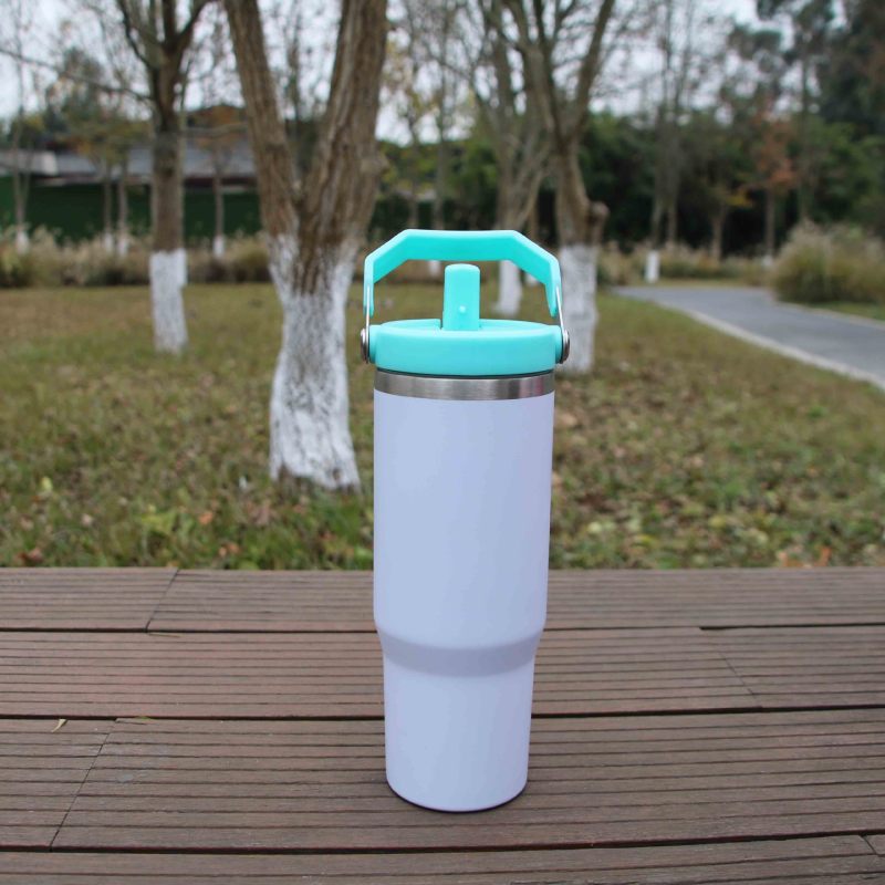 China 30oz Sublimation Blank Mug with Colored Flip Lid Free Shipping (25PCS)