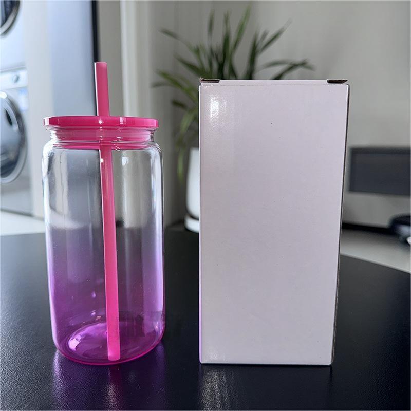 China RTS 16oz Plastic Ombre Can Free Shipping (25PCS/50PCS)