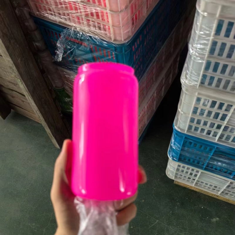 NEW China 16oz Sublimation NEON Glass Libby Can Free Shipping (50PCS)