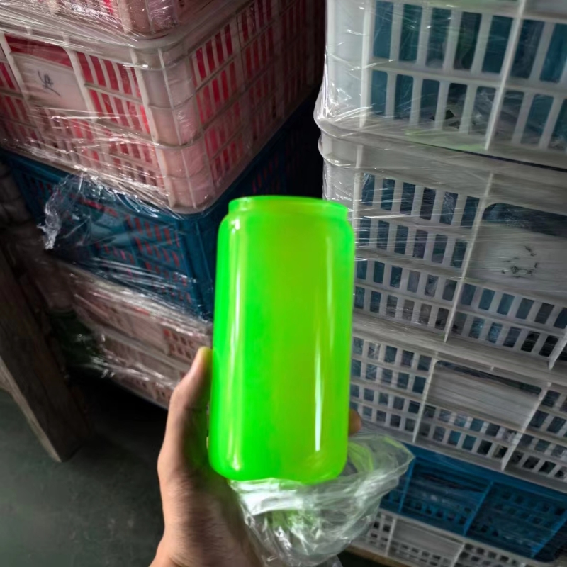 NEW China 16oz Sublimation NEON Glass Libby Can Free Shipping (50PCS)