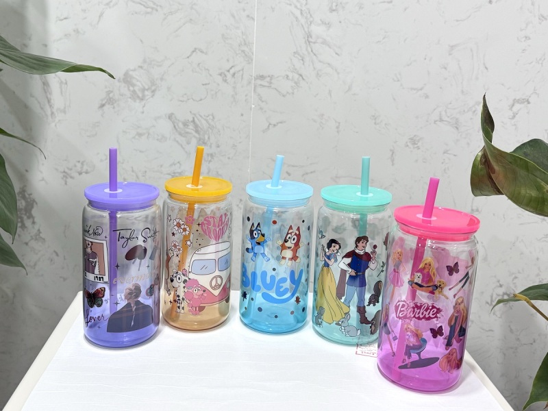 US RTS 16oz Sublimation Ombre Jelly Glass Can Free Shipping (25PCS/50PCS)