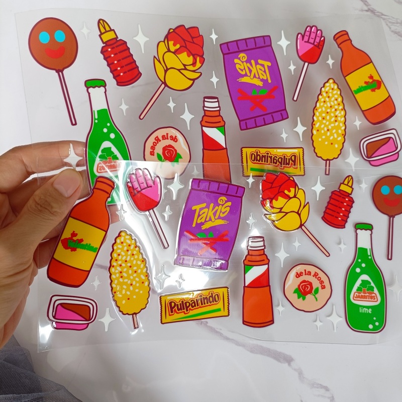 RTS Double-sided UV DTF Cup Wrap Transfer for 16oz Glass Can 9.5*4.3inch Free Shipping (50pcs/100pcs/200pcs/500pcs)