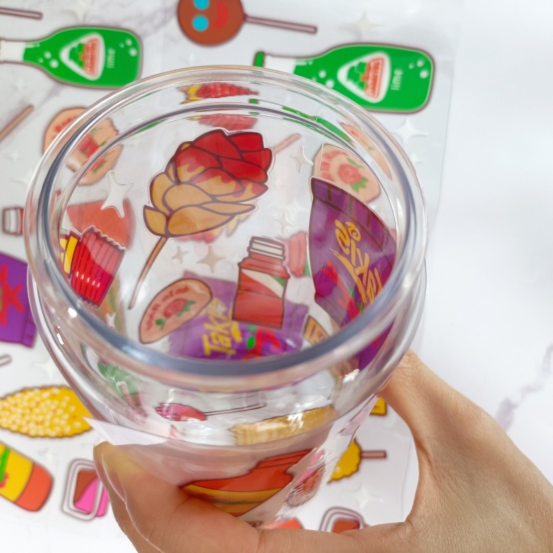 RTS Double-sided UV DTF Cup Wrap Transfer for 16oz Glass Can 9.5*4.3inch Free Shipping (50pcs/100pcs/200pcs/500pcs)
