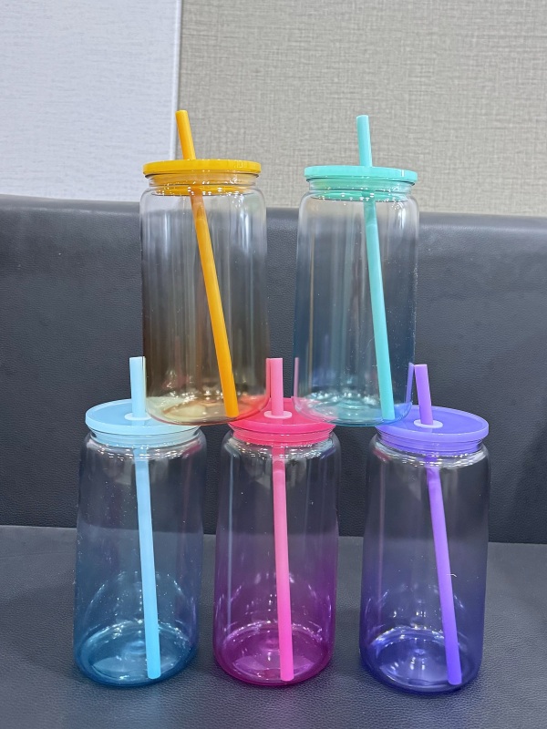 China RTS 16oz Acrylic PLASTIC Ombre Can Free Shipping (25PCS/50PCS)