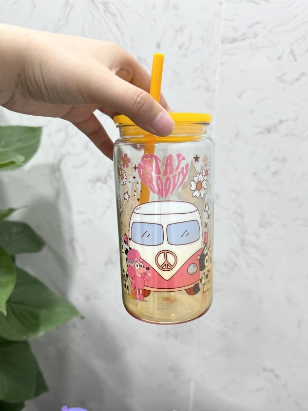 US RTS 16oz Sublimation Ombre Jelly Glass Can Free Shipping (25PCS/50PCS)