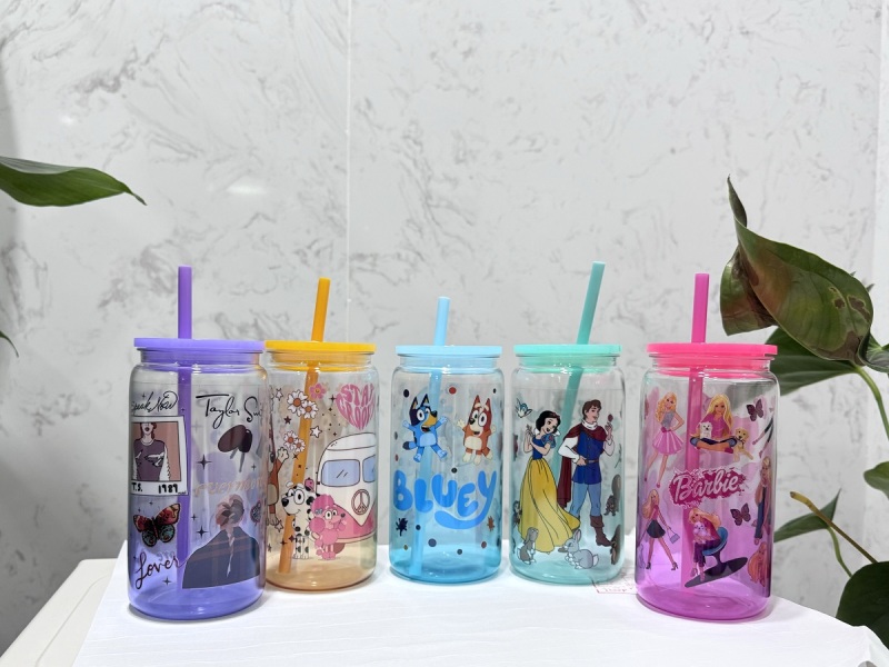 US RTS 16oz Sublimation Ombre Jelly Glass Can Free Shipping (25PCS/50PCS)