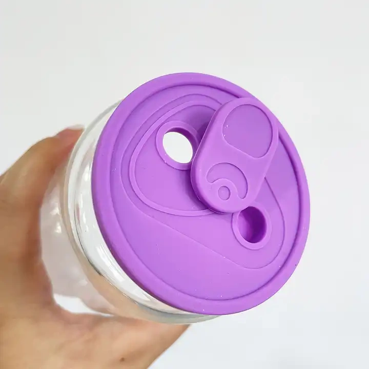 RTS Colored Silicone Lid/Tops fit 16oz & 20oz Glass Can Free Shipping (50pcs/100pcs))