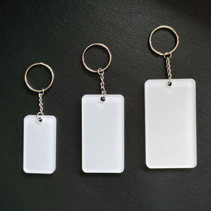 NEW RTS Sublimation Acrylic Blank Keychain Gift Free Shipping (25pcs/50pcs)