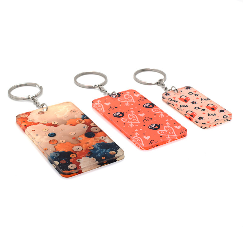 NEW RTS Sublimation Acrylic Blank Keychain Gift Free Shipping (25pcs/50pcs)