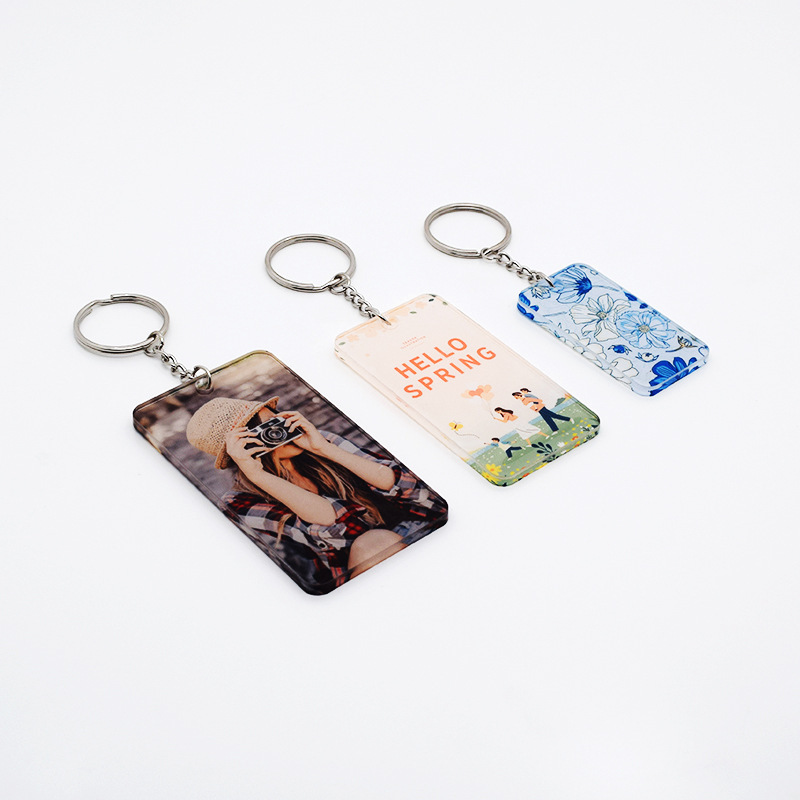 NEW RTS Sublimation Acrylic Blank Keychain Gift Free Shipping (25pcs/50pcs)