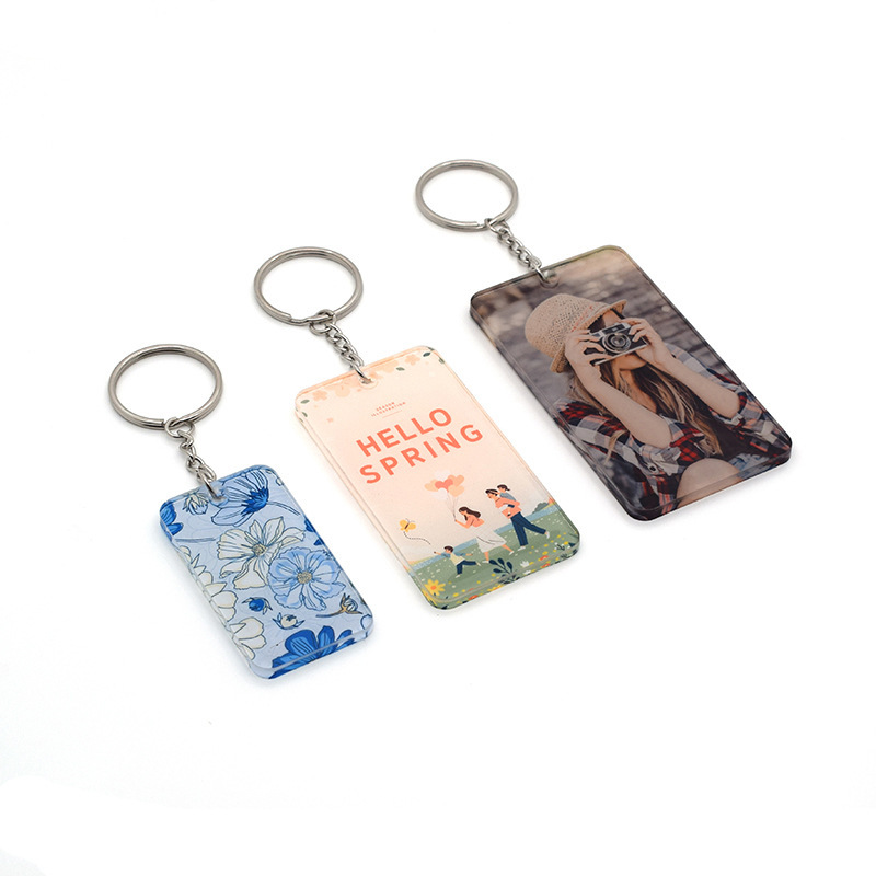 NEW RTS Sublimation Acrylic Blank Keychain Gift Free Shipping (25pcs/50pcs)