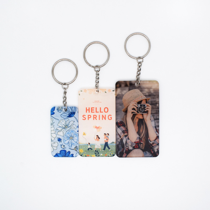 NEW RTS Sublimation Acrylic Blank Keychain Gift Free Shipping (25pcs/50pcs)