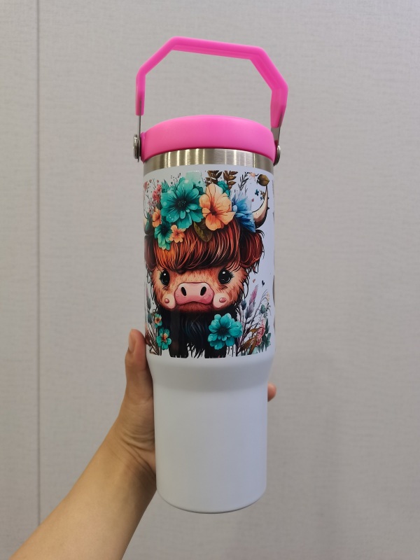 NEW US RTS 30oz Sublimation Blank Mug with Colored Flip Lid Free Shipping (20PCS)