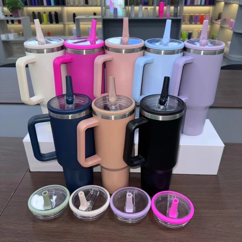 RTS Flip Sip Lid/Top fit 40oz 1.0 & 2.0 Tumblers Free Shipping (20pcs/50pcs))