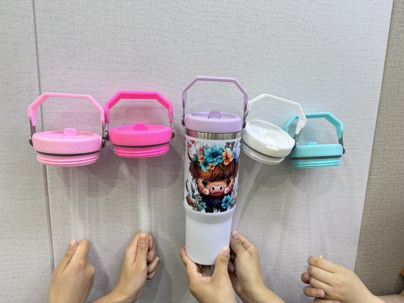 NEW US RTS 30oz Sublimation Blank Mug with Colored Flip Lid Free Shipping (20PCS)