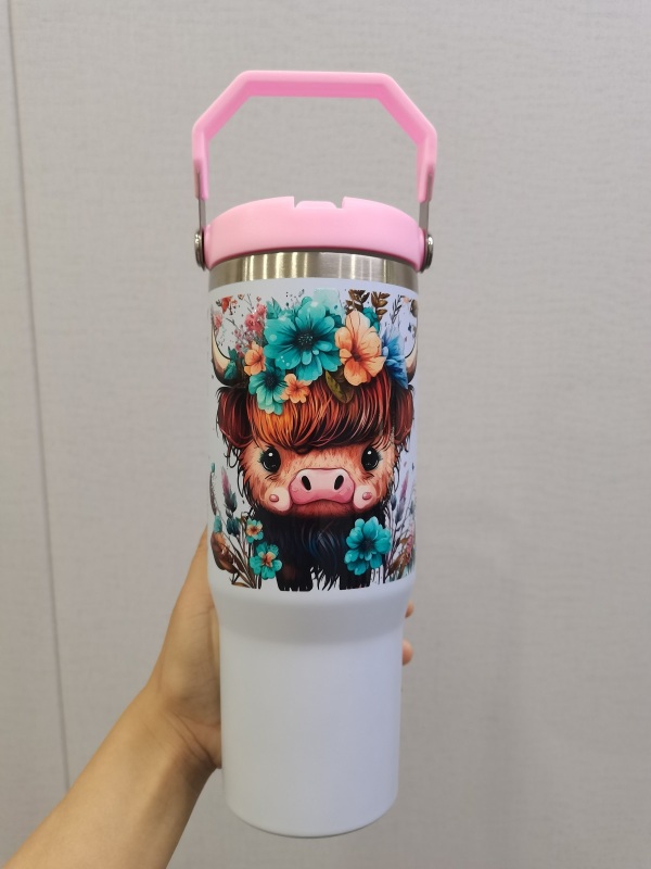 NEW US RTS 30oz Sublimation Blank Mug with Colored Flip Lid Free Shipping (20PCS)
